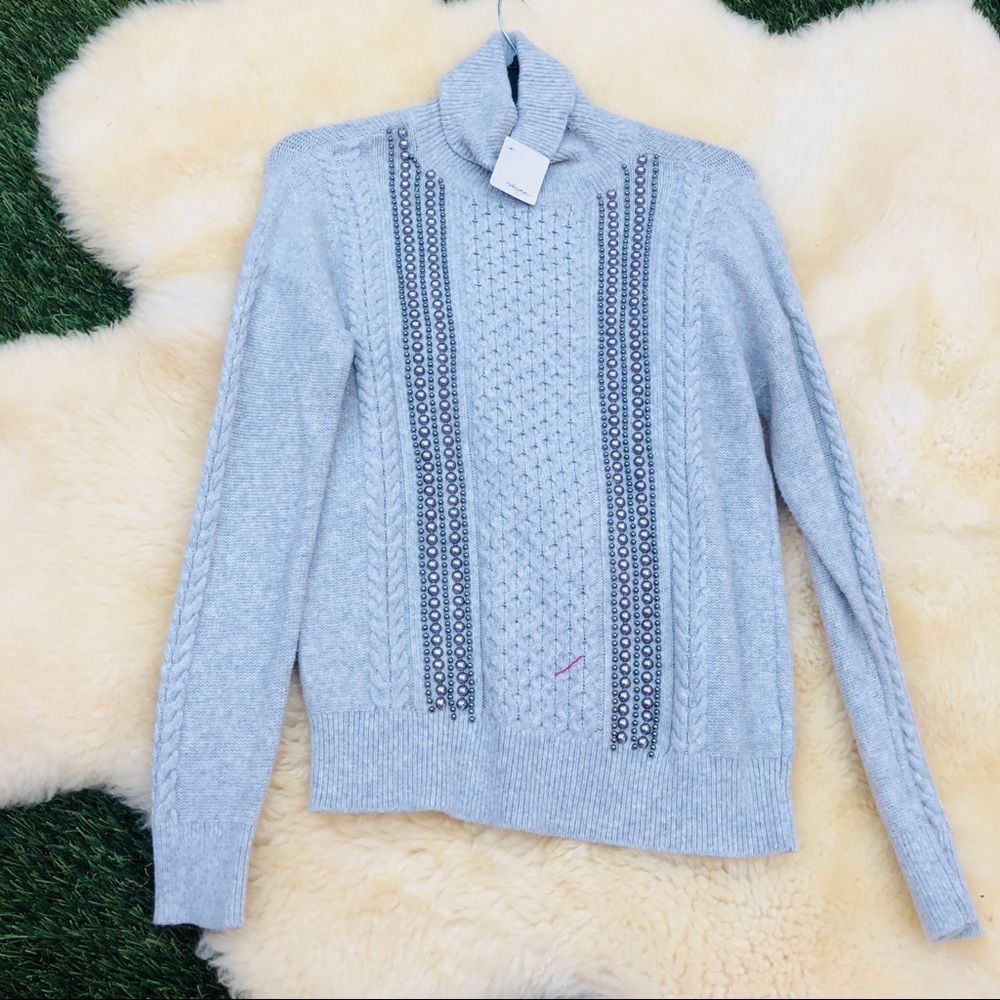 Halogen merino wool turtle neck
